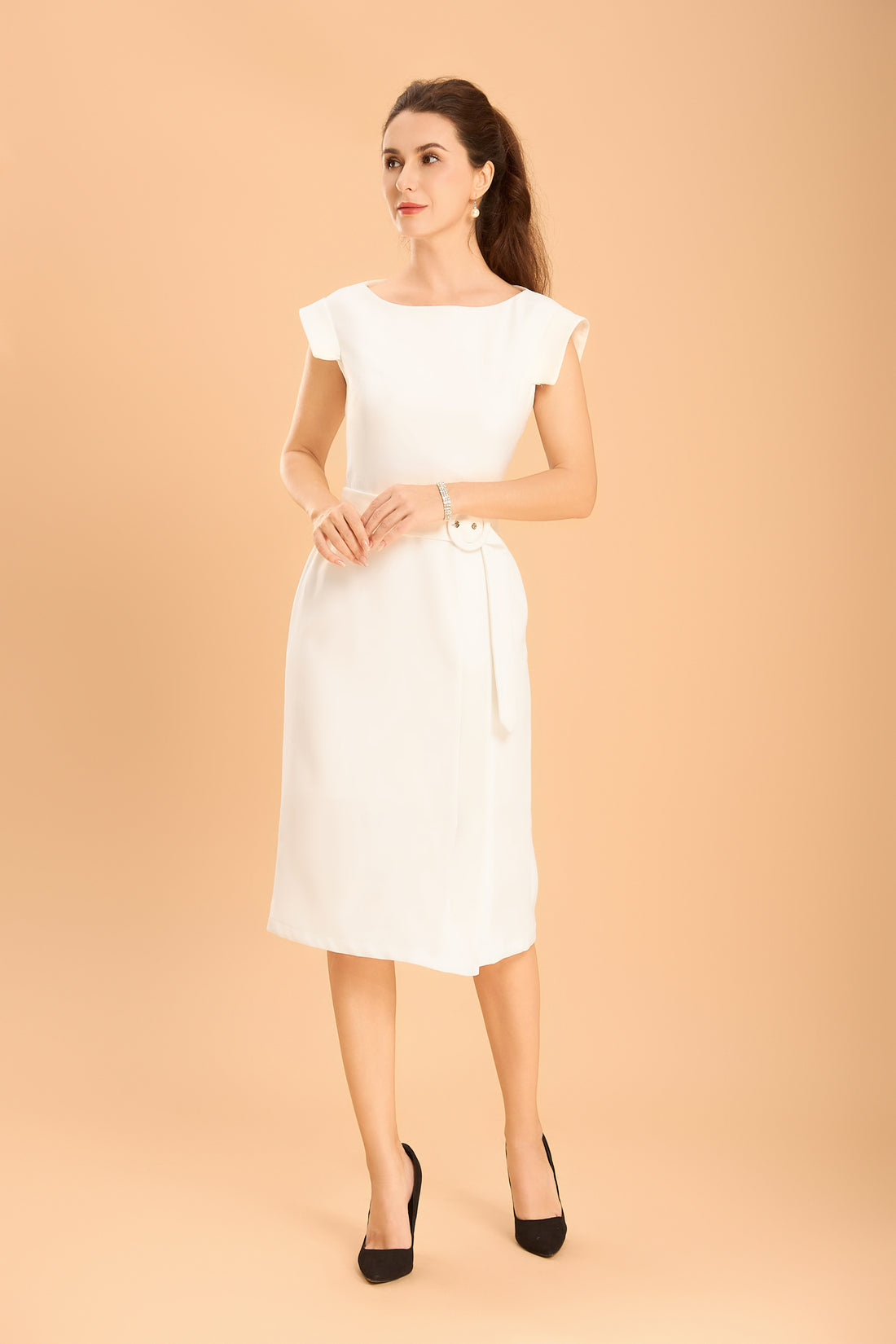 Alba Structured Sheath Dress
